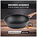 Padella Wok Antiaderente Diametro 30 cm | Padella in Alluminio Fuso di Alta Qualità | Moderna Tecnologia di Cottura Effetto Pietra Calda | Adatta a Tutti i Piani di Cottura | Lavabile in Lavastoviglie - Foto miniatura 4