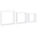 Mensole A Cubo Da Parete 3 Pz Bianco In Mdf - Foto miniatura 2