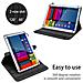 Custodia Per Tablet Compatibile Con Goclever Quantum 3 960 In Nero - Coperchio Protettivo A 360 Gradi Fatto Di Finta Pelle Con Funzione Di Stand E Banda Elastica - Foto miniatura 2
