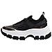 Fl8bydsmf12 Platform Zeppa Sneakers Scarpe Nero Logato Nero 38 - Foto miniatura 1