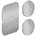 3x Adattatori Magnetici Per Supporto Auto, Piastre Metalliche Argento - Foto miniatura 2