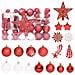 Set Addobbi Di Natale 108 Pz Rosso E Bianco - Foto miniatura 1
