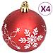 Set Addobbi Di Natale 108 Pz Rosso E Bianco - Foto miniatura 4