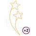 Stringhe Luci a Forma di Stella 2pz Bianco Caldo 125,5x53x4,5cm - Foto miniatura 1
