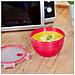 Clip & Micro Contenitore Rotondo Microonde, Rosso, 2,6 L - Foto miniatura 2