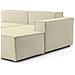 Divano Fisso Lidia, Divano Componibile A 2 Posti Large Con Penisola Destra, 100% Made In Italy, Sofà Moderno In Tessuto, Cm 240x170h70, Beige - Foto miniatura 4