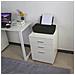 Cassettiera Scrivania Ufficio Legno Mdf Mobiletto Stampante 3 Cassetti Bianco - Foto miniatura 5