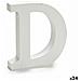 Lettera D Legno Bianco (2 X 16 X 14,5 Cm) (24 Unità) - Foto miniatura 1
