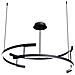Lampadario A Sospensione Moderno Line Alluminio Nero 3 Luci Led 52w - Foto miniatura 1