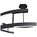Lampadario A Sospensione Moderno Line Alluminio Nero 3 Luci Led 52w - Foto miniatura 2