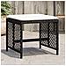 Sgabelli Da Giardino Con Cuscini 4pz Neri 41x41x36cm Polyrattan - Foto miniatura 1