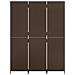 Divisorio per Ambienti a 3 Pannelli Marrone in Polyrattan - Foto miniatura 3