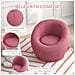 Poltroncina Mini Moderna In Peluche Con Imbottitura Spessa, 60x56x48cm, Rosa - Foto miniatura 3