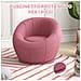 Poltroncina Mini Moderna In Peluche Con Imbottitura Spessa, 60x56x48cm, Rosa - Foto miniatura 5
