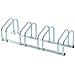 Rastrelliera Portabiciclette Parcheggio Per 4 Biciclette In Acciaio, 110x33x27 Cm, Argento - Foto miniatura 1