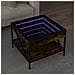 Tavolino Da Salotto Con Led Infinity Rovere Fumo 50x50x38 Cm - Foto miniatura 1