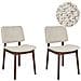 Set Di 2 Sedie Da Pranzo Blane Legno Di Caucciù Beige - Foto miniatura 2