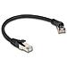 Cavo di rete RJ45 Cat. 8.1 S /FTP maschio da 45° angolato a destra per maschio diritto fino a 40 Gbps 0,25 m nero - Foto miniatura 1
