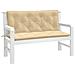 Cuscini Panca Giardino 2pz Beige Mélange 120x50x7 Cm In Tessuto - Foto miniatura 1
