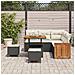 Set Divani Giardino  8 Pezzi con Cuscini Nero Polyrattan Acacia, Set Pranzo Giardino 3 Pezzi con Cuscini Nero Polyrattan Acacia - Foto miniatura 3