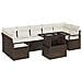 Set Divano Giardino 8 Pezzi con Cuscini Marrone Polyrattan, Divano Giardino 2 Posti con Cuscini Marrone Polyrattan - Foto miniatura 1