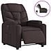 Poltrona Elettrica Reclinabile Marrone Scuro in Tessuto - Foto miniatura 1