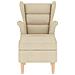 Poltrona con Poggiapiedi Crema in Tessuto - Foto miniatura 4