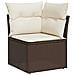 Set Divani da Giardino 7 pz con Cuscini Marrone in Polyrattan - Foto miniatura 3