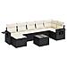 Set Divani da Giardino con Cuscini 8 pz Nero in Polyrattan - Foto miniatura 1