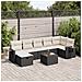 Set Divani da Giardino con Cuscini 8 pz Nero in Polyrattan - Foto miniatura 2
