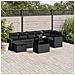 Set Divani da Giardino con Cuscini 8 pz Nero in Polyrattan - Foto miniatura 2