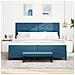 Letto con Box Spring con Materasso & Panca Blu Scuro 200x200 cm Velluto - Foto miniatura 5