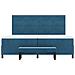 Letto con Box Spring con Materasso & Panca Blu Scuro 200x200 cm Velluto - Foto miniatura 9