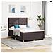 Letto con rete a molle con materasso marrone scuro 140x200 cm tessuto - Foto miniatura 2