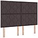 Letto con rete a molle con materasso marrone scuro 140x200 cm tessuto - Foto miniatura 3