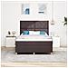 Letto con rete a molle con materasso marrone scuro 140x200 cm tessuto - Foto miniatura 5