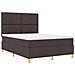 Letto con rete a molle con materasso marrone scuro 140x200 cm tessuto - Foto miniatura 6