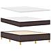 Letto con rete a molle con materasso marrone scuro 140x200 cm tessuto - Foto miniatura 7