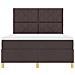 Letto con rete a molle con materasso marrone scuro 140x200 cm tessuto - Foto miniatura 8