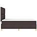 Letto con rete a molle con materasso marrone scuro 140x200 cm tessuto - Foto miniatura 9