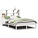 Letto Libreria senza Materasso Bianco 160x200 cm Legno di Pino - Foto miniatura 1