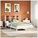 Letto Libreria senza Materasso Bianco 160x200 cm Legno di Pino - Foto miniatura 2