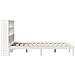 Letto Libreria senza Materasso Bianco 160x200 cm Legno di Pino - Foto miniatura 7