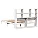 Letto Libreria senza Materasso Bianco 160x200 cm Legno di Pino - Foto miniatura 8
