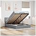 Pouf Letto con Materasso e LED Grigio Chiaro 140x190 cm - Foto miniatura 2