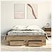 Struttura per Letto  con Cassetti in Rovere Artigianale 120x190 cm in Legno Ingegnerizzato - Foto miniatura 4