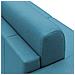 Chris Divano Letto Angolare Con Penisola In Simil Cotone T13 Azzurro - Foto miniatura 4