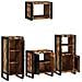 Set di mobili per il bagno 4 pcs Legno massello riciclato - Foto miniatura 3
