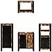 Set di mobili per il bagno 4 pcs Legno massello riciclato - Foto miniatura 8