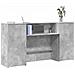 Banco Reception Grigio Cemento 200x50x103,5cm Legno Multistrato - Foto miniatura 2